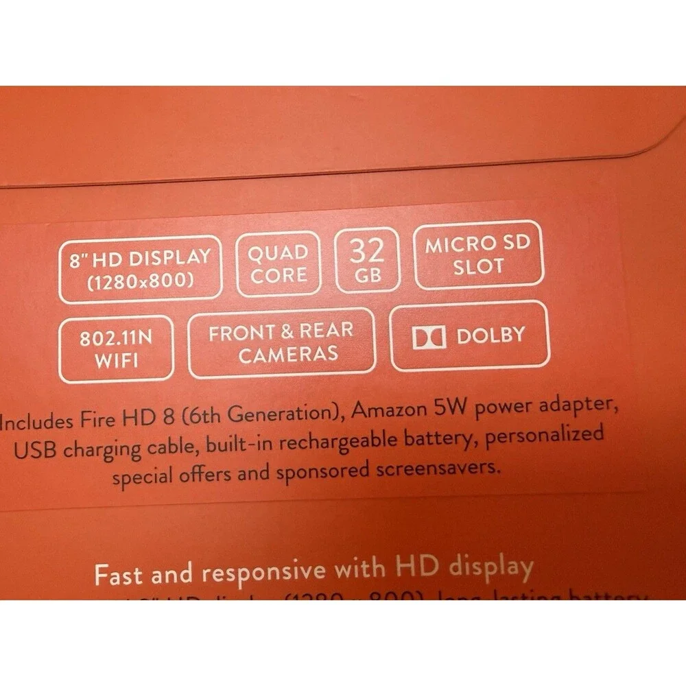 Amazon Fire HD 8 6th Gen Tablet 8